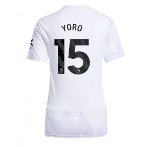 Fotbalové Dres Manchester United Leny Yoro #15 Dámské Venkovní Oblečení 2025-26 Krátký Rukáv